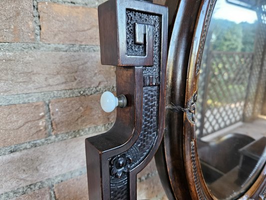 Venetian Sideboard in Mahogany & Glass with Swivel Mirror, 1890s-ZUW-1799298