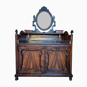 Venetian Sideboard in Mahogany & Glass with Swivel Mirror, 1890s-ZUW-1799298