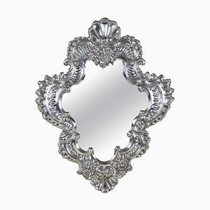 Venetian Silvered Wall Mirror, Italy, 1890s-TQA-1322276