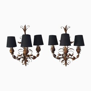 Venetian Tole Wall Sconces, 1950s, Set of 2-FO-1406717