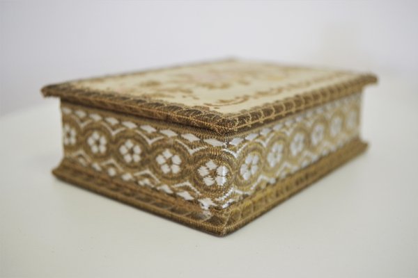 Venice Boxes in Fabric and Wood, 1970s, Set of 5-KNM-944871