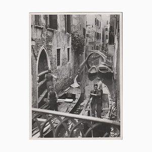 Venice Gondoliers in a Hidden Channel, 1955-DYV-701277