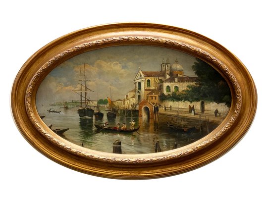 Venice - Italian Landscape Oil on Canvas Painting-YUW-1305978