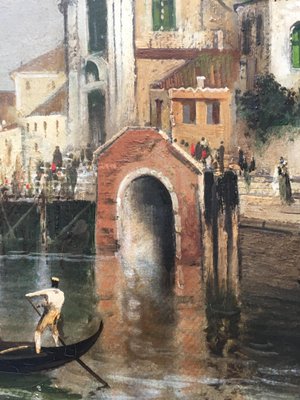 Venice - Italian Landscape Oil on Canvas Painting-YUW-1305978