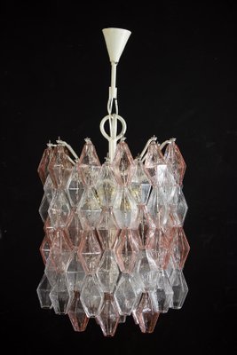 Venini Pink and Ice Poliedri Chandelier by Carlo Scarpa, 1955-MBH-1031762