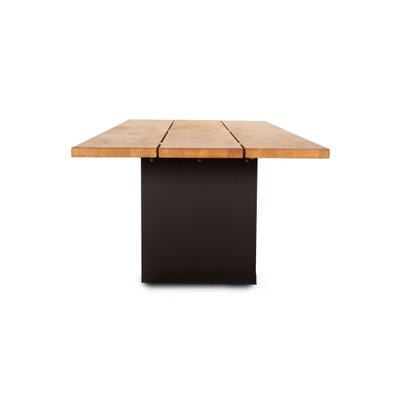 Venjakob Et244 Wooden Dining Table in Brown Black Metal & Oak Veneer-RQW-1748287