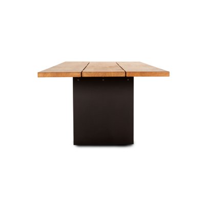 Venjakob Et244 Wooden Dining Table in Brown Black Metal & Oak Veneer-RQW-1748287