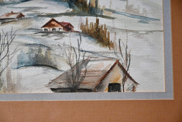 Vera Petrova Wespiser, Scenery, Painting on Paper, Framed-AIU-1716254