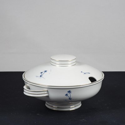 Verbano Laveno Ceramic Tureen with Blue Decorations-RAQ-1815826