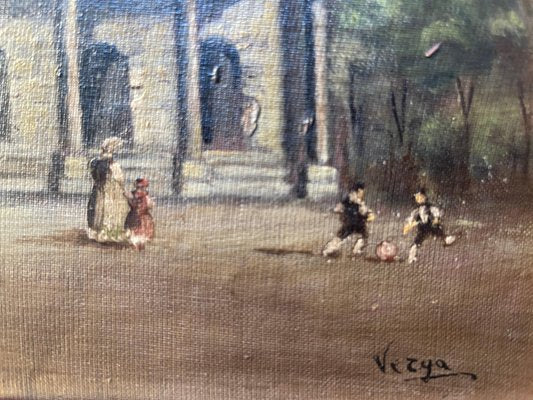 Vergani, Landscape, Oil Painting on Panel, 20th Century, Framed-PKM-1717505