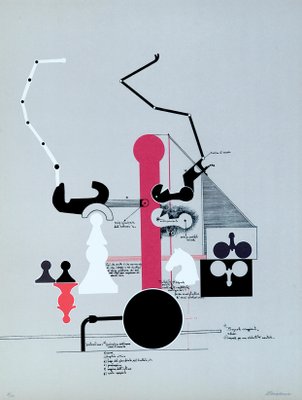 Verticalism - Original Lithograph by Mario Persico - 1970 ca.-ZCI-755022