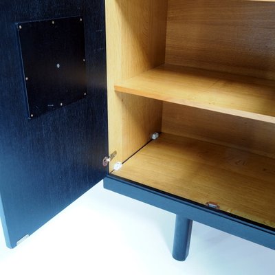 Very Large Brutalist Black Sideboard, Belgium, 1960s-SV-941002