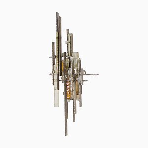 Very Large Brutalist Sconce by Albano Poli for Poliarte, 1970s-QT-1263299