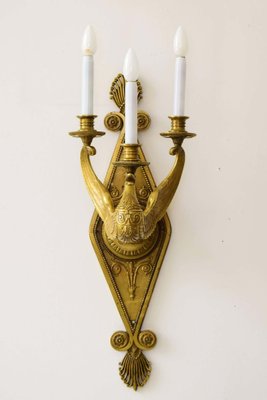 Very Large Wall Lamp with Swan Figure-SPD-1131450