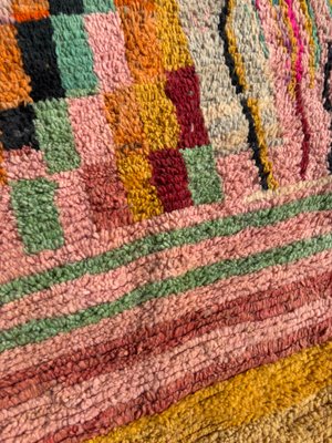 Vibrant Moroccan Berber Rug with Multi-Color Geometric and Tribal Patterns-QJU-2019796