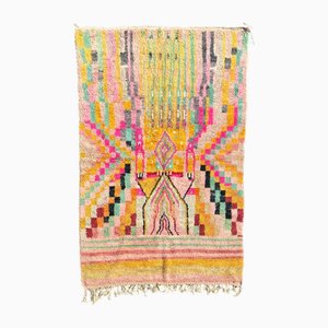 Vibrant Moroccan Berber Rug with Multi-Color Geometric and Tribal Patterns-QJU-2019796