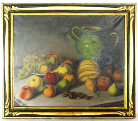 Vicenç Oliver Arasanz, Still Life with Fruit, 1960s, Oil on Canvas, Framed-ZYI-1352922