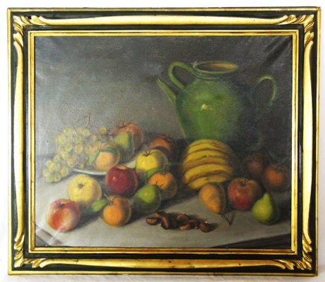 Vicenç Oliver Arasanz, Still Life with Fruit, 1960s, Oil on Canvas, Framed-ZYI-1352922