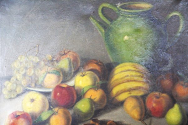 Vicenç Oliver Arasanz, Still Life with Fruit, 1960s, Oil on Canvas, Framed-ZYI-1352922