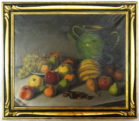 Vicenç Oliver Arasanz, Still Life with Fruit, 1960s, Oil on Canvas, Framed-ZYI-1352922