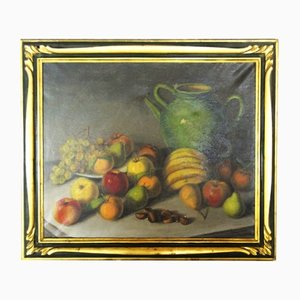 Vicenç Oliver Arasanz, Still Life with Fruit, 1960s, Oil on Canvas, Framed-ZYI-1352922