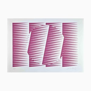 Victor Debach, Abstract Pink Composition, Screen Print, 1970s-ZCI-1760440