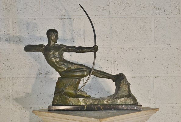 Victor Demanet, Art Deco Archer, 1920s, Bronze-AXR-1721575