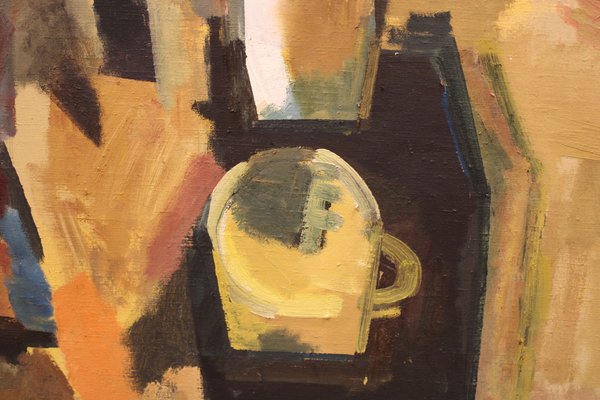 Victor Karnauh, Still Life on Black Table, Oil on Canvas-FNC-2034599