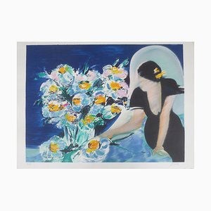 Victor Spahn, Elisabeth with a Bouquet, Lithograph-KHH-1207421