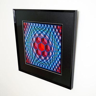 Victor Vasarely, Framed Serigraph, Printed by Editions Du Griffon, 1972-RY-823804