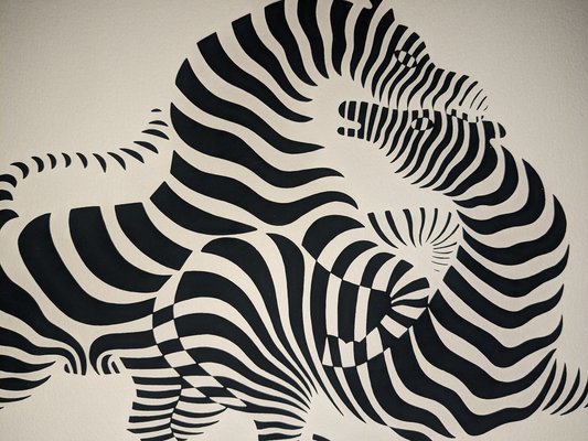 Victor Vasarely, Zebra Couple, 1980s, Serigraph-NRC-1779587