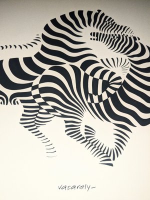 Victor Vasarely, Zebra Couple, 1980s, Serigraph-NRC-1779587