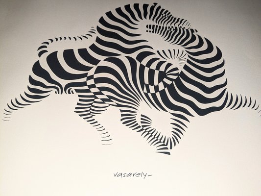 Victor Vasarely, Zebra Couple, 1980s, Serigraph-NRC-1779587