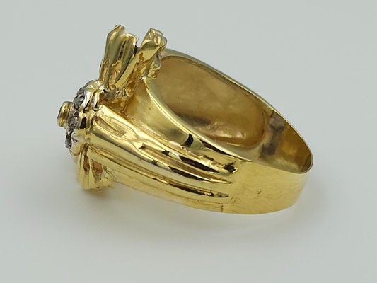 Victorian 9 Karat Gold Ring with Diamonds-CYY-2031328