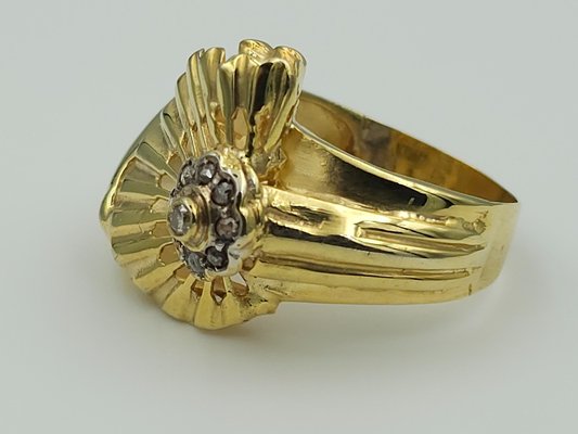 Victorian 9 Karat Gold Ring with Diamonds-CYY-2031328