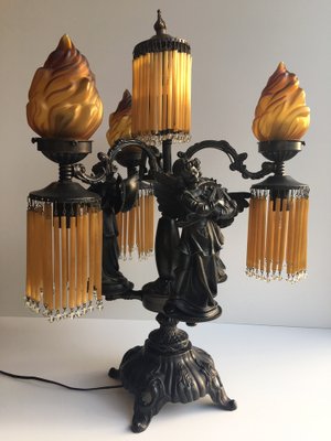 Victorian Angel Table Lamp, Italy, 1890s-CJU-1756072