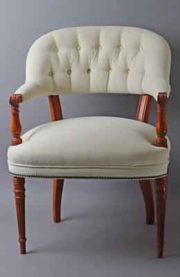 Victorian Baroque Style Armchair in Alcantara, 1970s-ESB-1764625