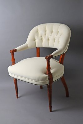 Victorian Baroque Style Armchair in Alcantara, 1970s-ESB-1764625