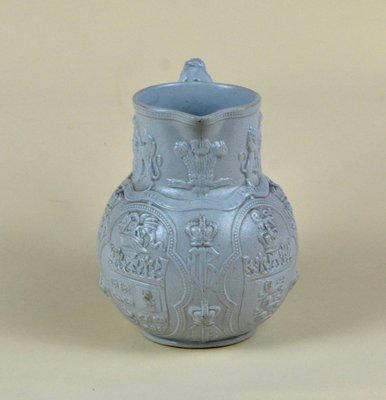 Victorian Blue-Grey Stoneware Four Nations Albion Jug from William Brownfield, 1863-YNA-776310