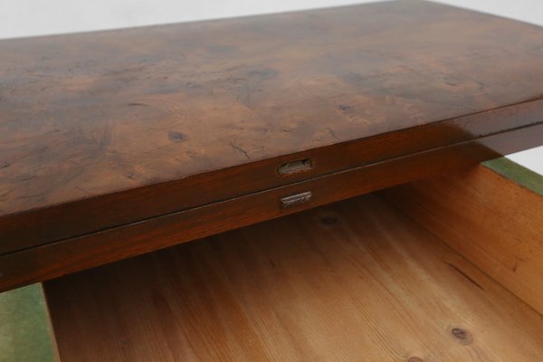 Victorian Burl Wood Folding Card Table, 19th Century-YSY-1761545