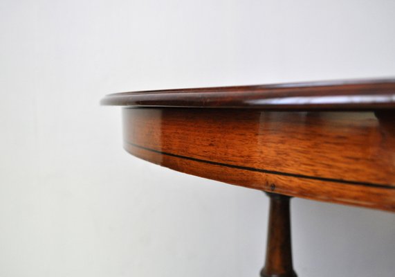 Victorian Burr Walnut, Mahogany & Ebony Circular Centre Table-HPQ-1194004