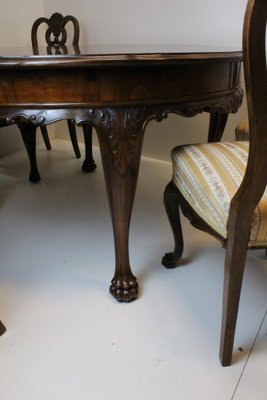 Victorian Dining Table and Chairs, Set of 6-KWR-1802327