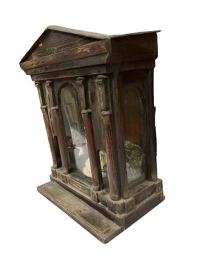 Victorian Display Case with Plaster Figures, 1800s-PKM-1717531