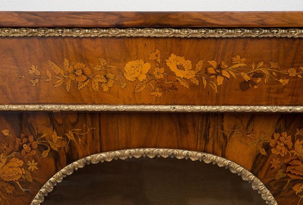 Victorian English Credenza in Walnut with Golden Bronze-KKK-1182150