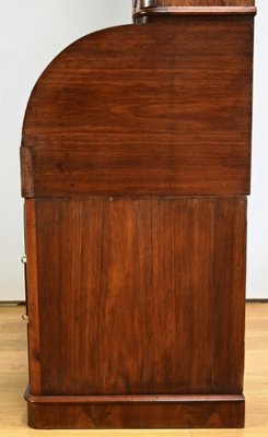 Victorian Mahogany Cylinder Library Desk, England, 1850s-RVK-1783233