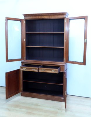 Victorian Mahogany Two-Body Bookcase, England, Mid-19th Century-RVK-2024694