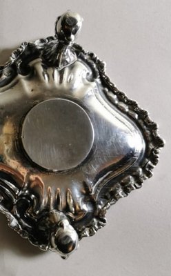 Victorian Queen Anne Style English Silver Plated Inkwell-QRS-837848