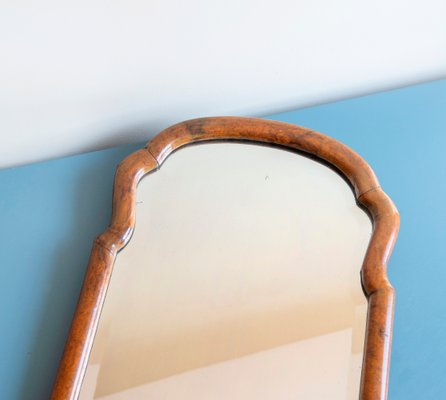 Victorian Scalloped Wooden Mirror with Beveled Glass & Walnut, 1900s-BJS-2026995