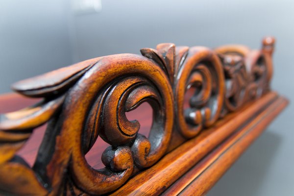 Victorian Style Ornate Carved Folding Table, 1920s-KEG-1086692