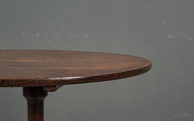 Victorian Three-Legged Oak Side Table, 1890s-VLO-2022723